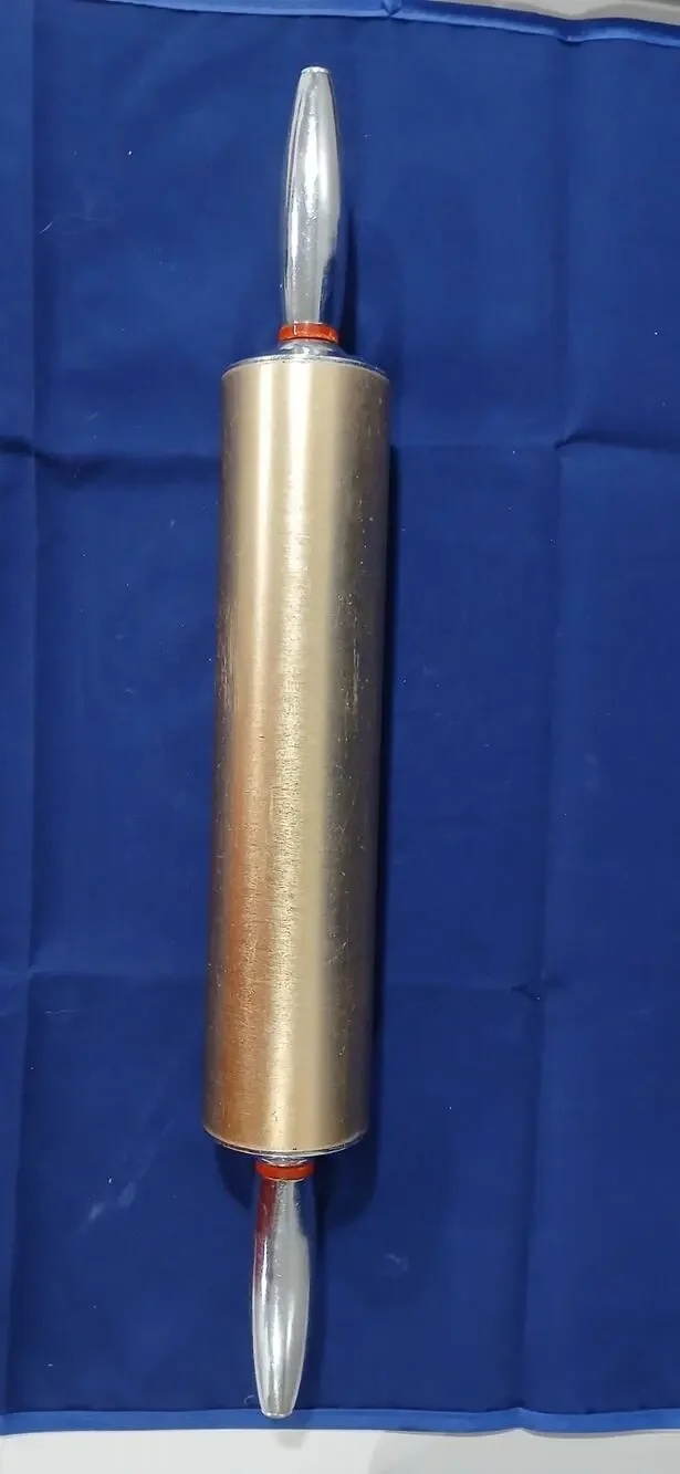 MCM Aluminum Rolling Pin in Gold Color with Polished Handles - 22oz 18